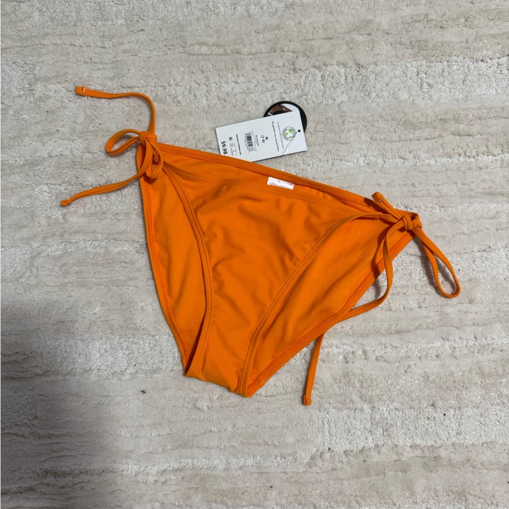 Orange Tie-Side Bikini Bottom